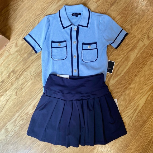 Preppy ⛵️ Viscose. NWT. Nautical button down top size M - Picture 3 of 14